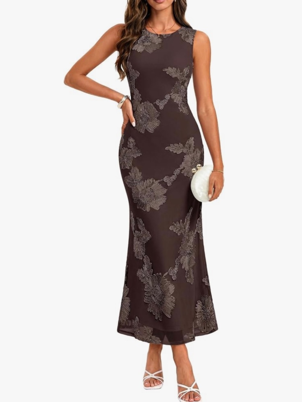 Floral Mesh Dress (Size L)